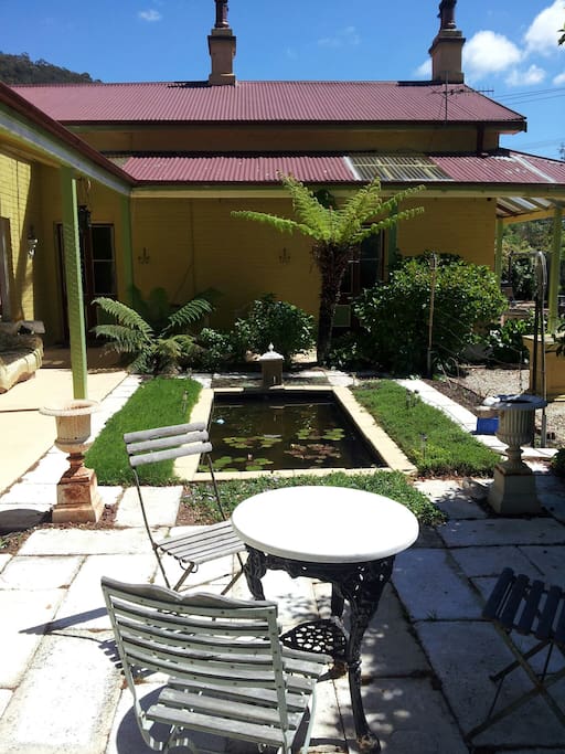 Breakfast overlooking the lily pool?