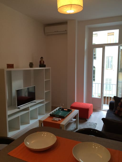 TV, AC, saloon with sofa