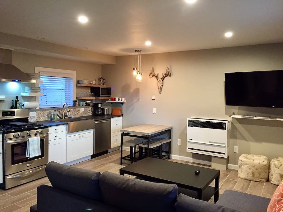 Kitchen with the new appliances