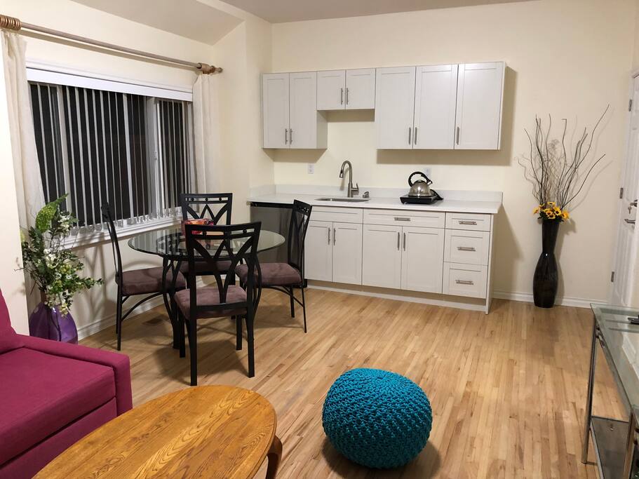 Private kitchen and living room