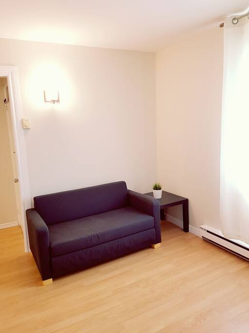 Comfortable and clean sofa bed that is easy to use.