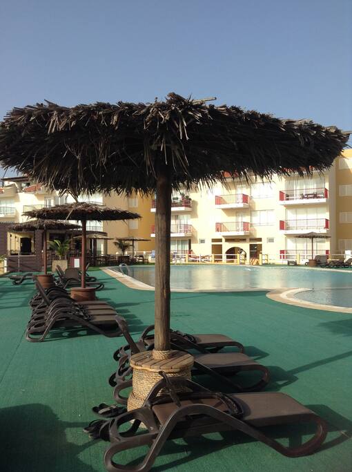 Relax by the poolside