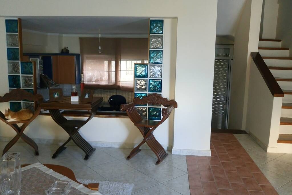 view of the living room and kitchen
