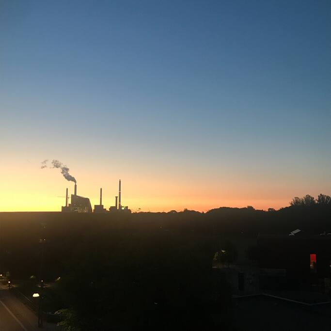 View from the bedroom by night