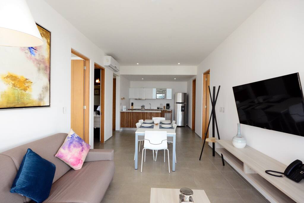 Living Room with TV Cable