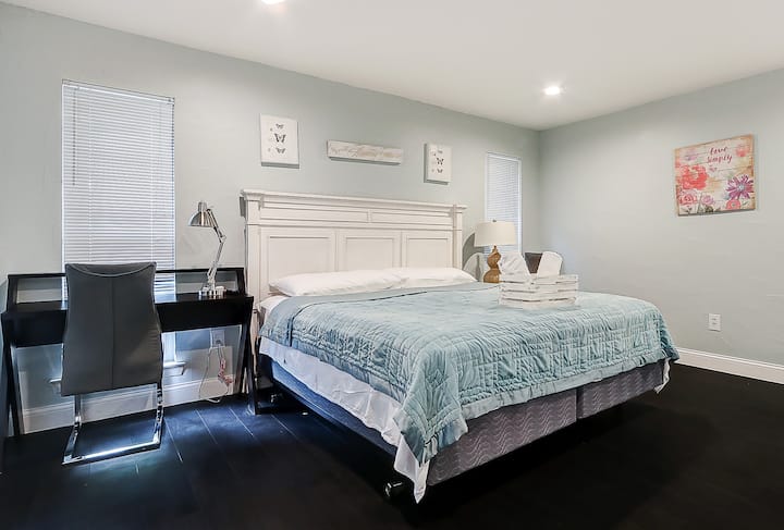 Master Bedroom #1 - Always - King Bed with master bath and 40" Smart TV