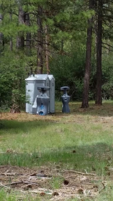 Porta potties & Wash Station