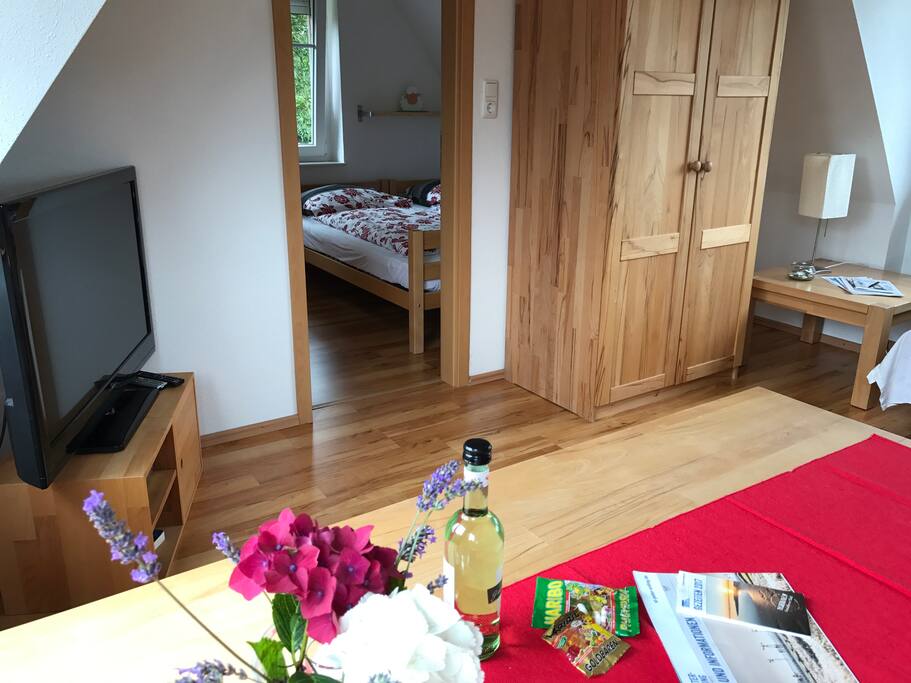 Blick zum Schlafzimmer
