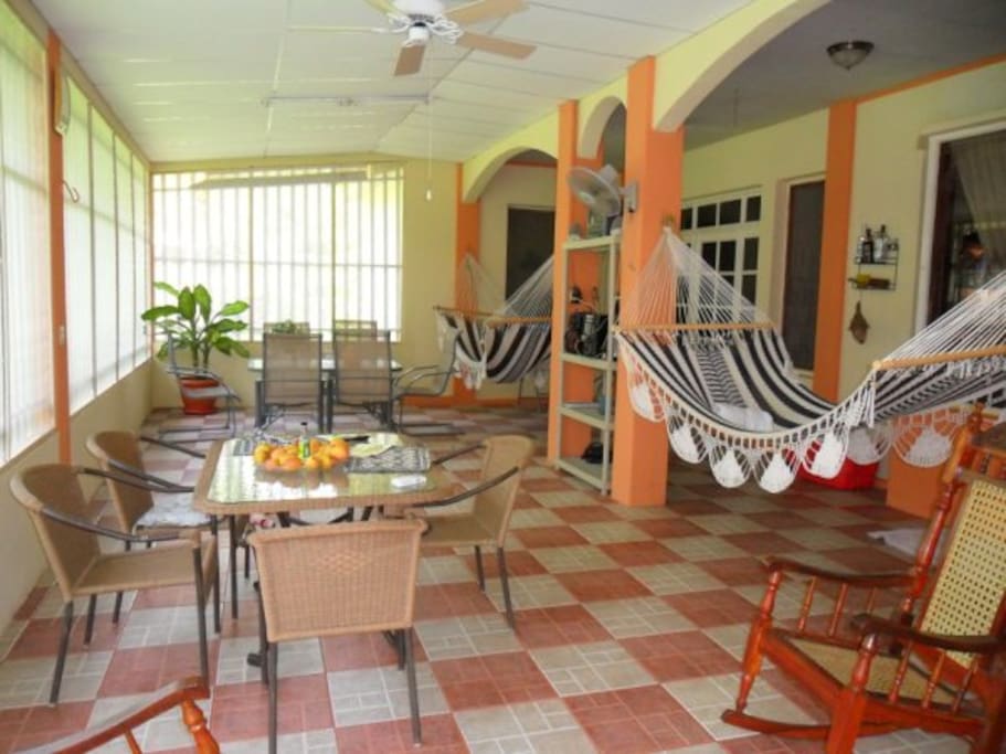 Lounge in our hammocks