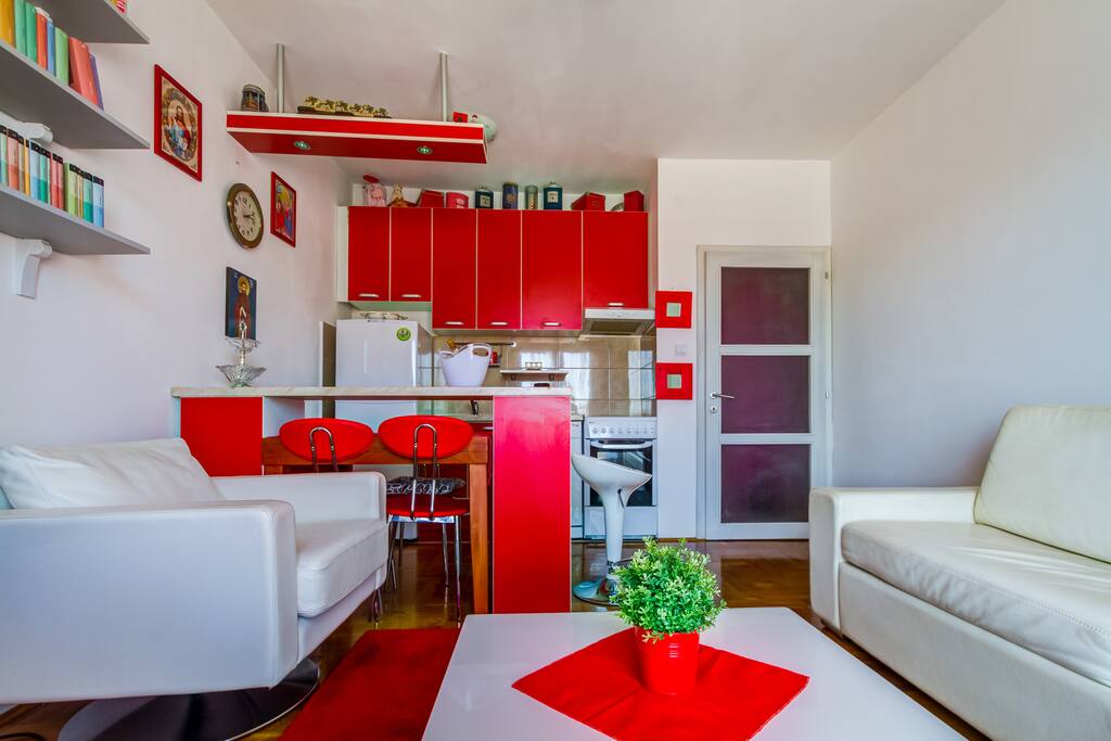 The apartment is newly furnished and well equipped.