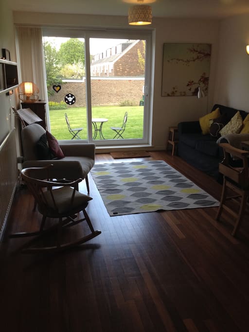 Living room overlooking garden