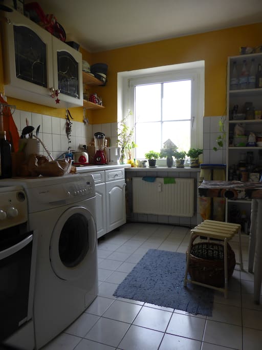 the kitchen