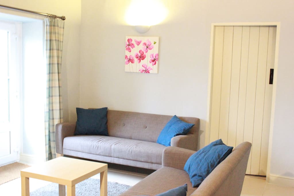 Open-plan living and dining area with plenty of room for six