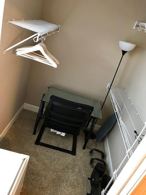 Attached walkin closet