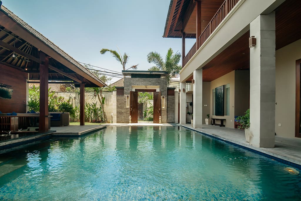 The private pool is all yours to enjoy