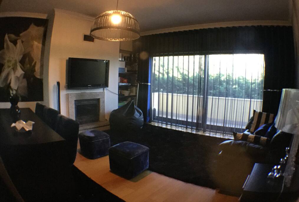 Sala de estar / jantar com varanda