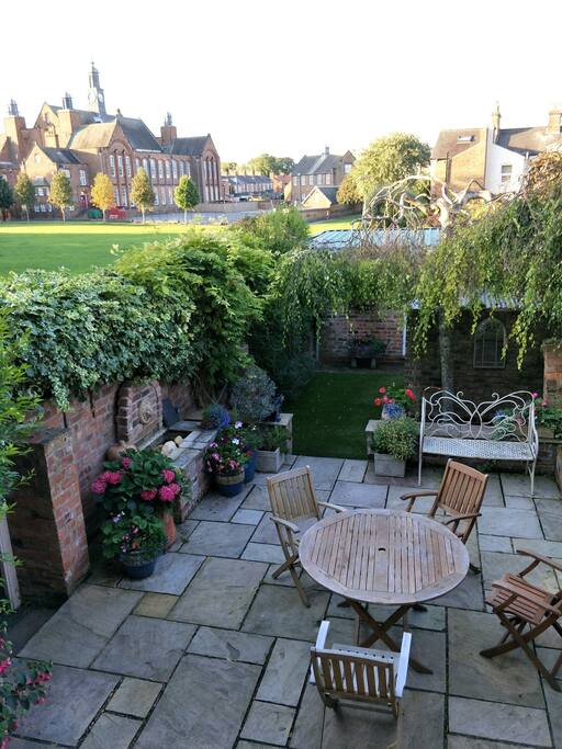 Rear Walled Garden overlooking the
park