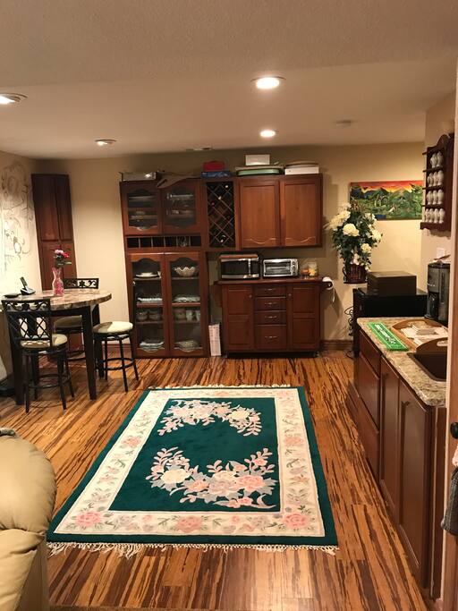 Kitchen with coffee, tea and Continental breakfast