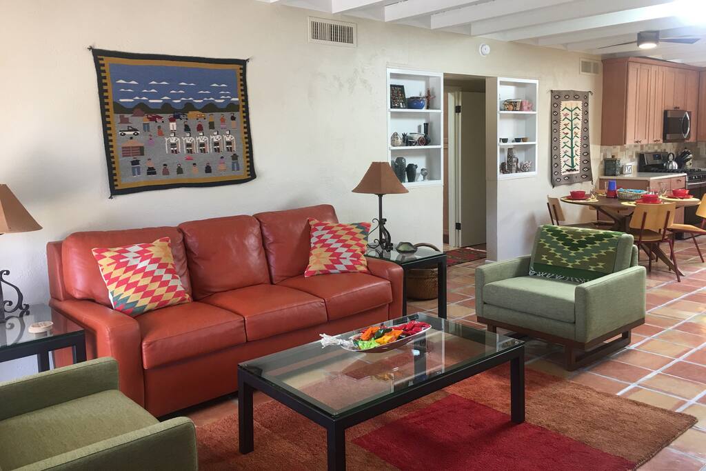 Living Room, with fine leather couch
