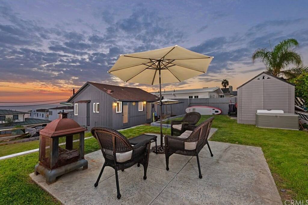 View from back deck of yard