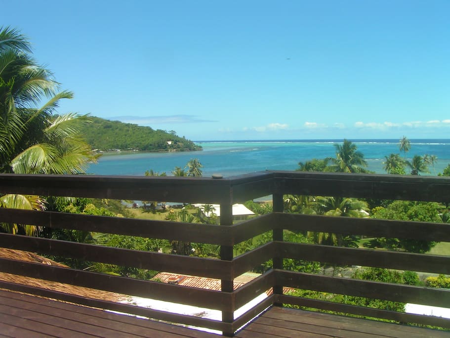 vue de la terrasse du bungalow