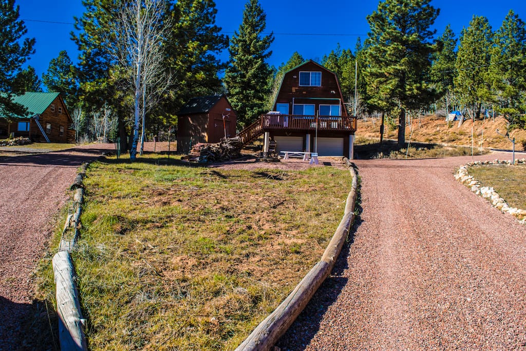 Welcome to Aspen Meadow Cabin, our property is located in the Strawberry Valley in Duck Creek Village, Utah. This cabin features 2 spacious bedrooms & 2 Bathrooms. There are three beds in the cabin and we can accommodate up to 8 guests per stay. You will find that we have a full-size washer and dryer. Along with a fireplace and Bonfire pit.