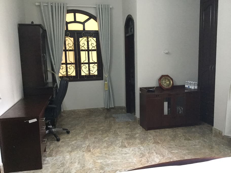 Desk and cases in Bed room