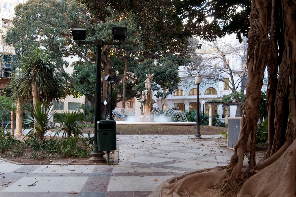 The Gabriel Miró square, where the apartment is located