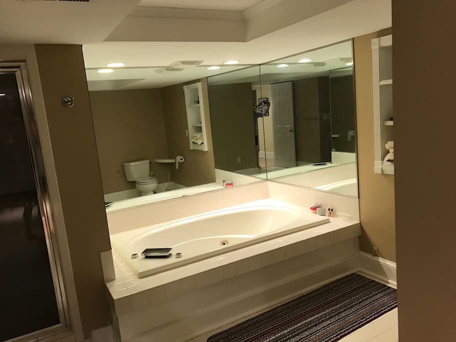 Bath with jacuzzi tub