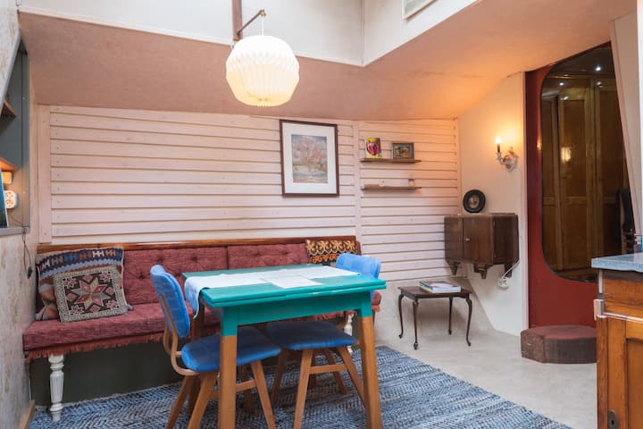 Unique room in bow of historic ship central R'dam