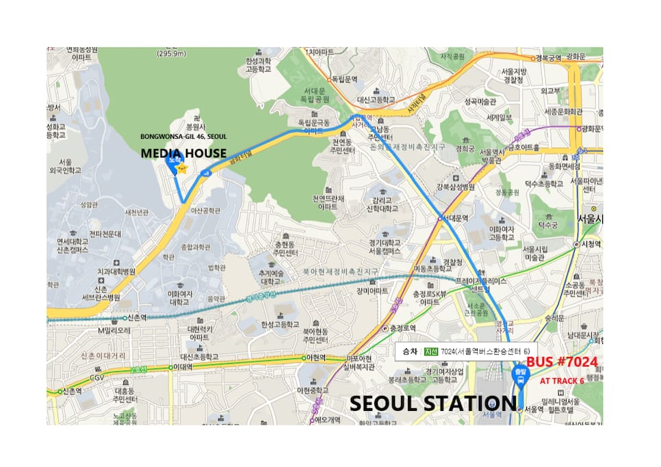 Bus route from Seoul St.