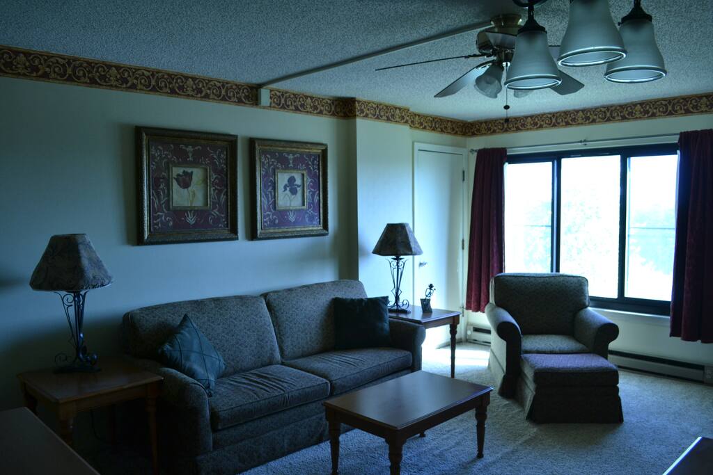 Living room w/ sleeper sofa