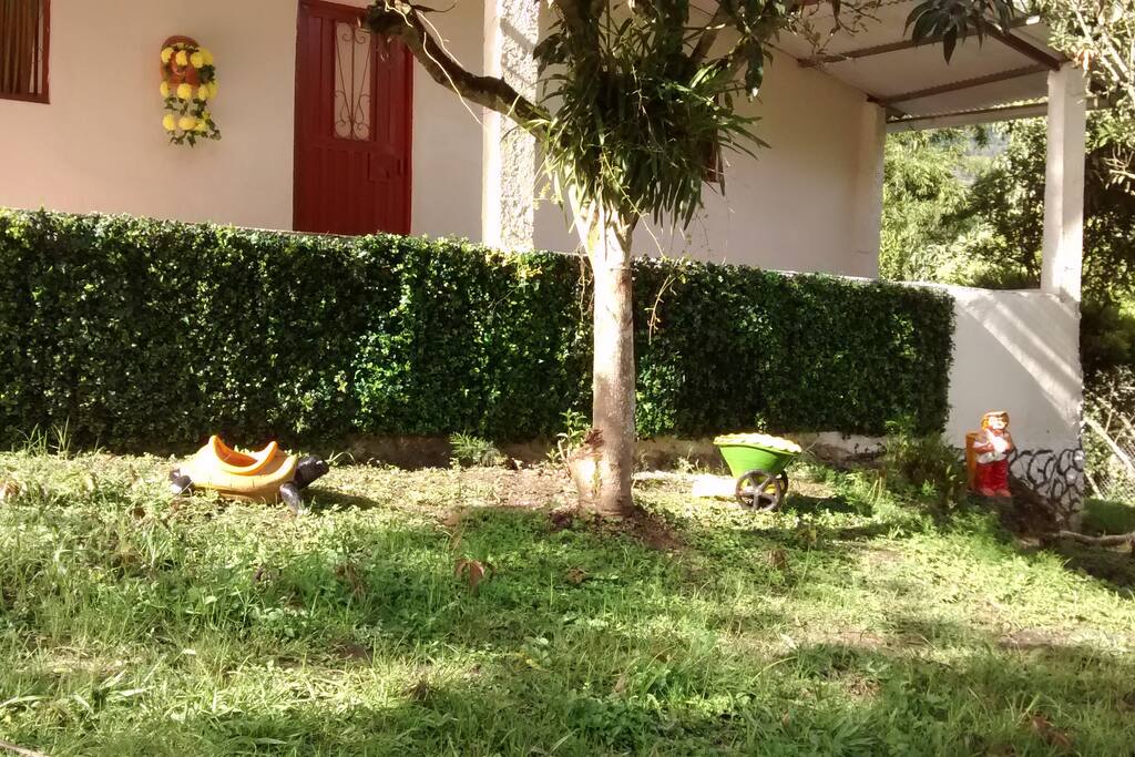 Lindo lugar para respirar aire puro y descansar, hamacas, BBQ.