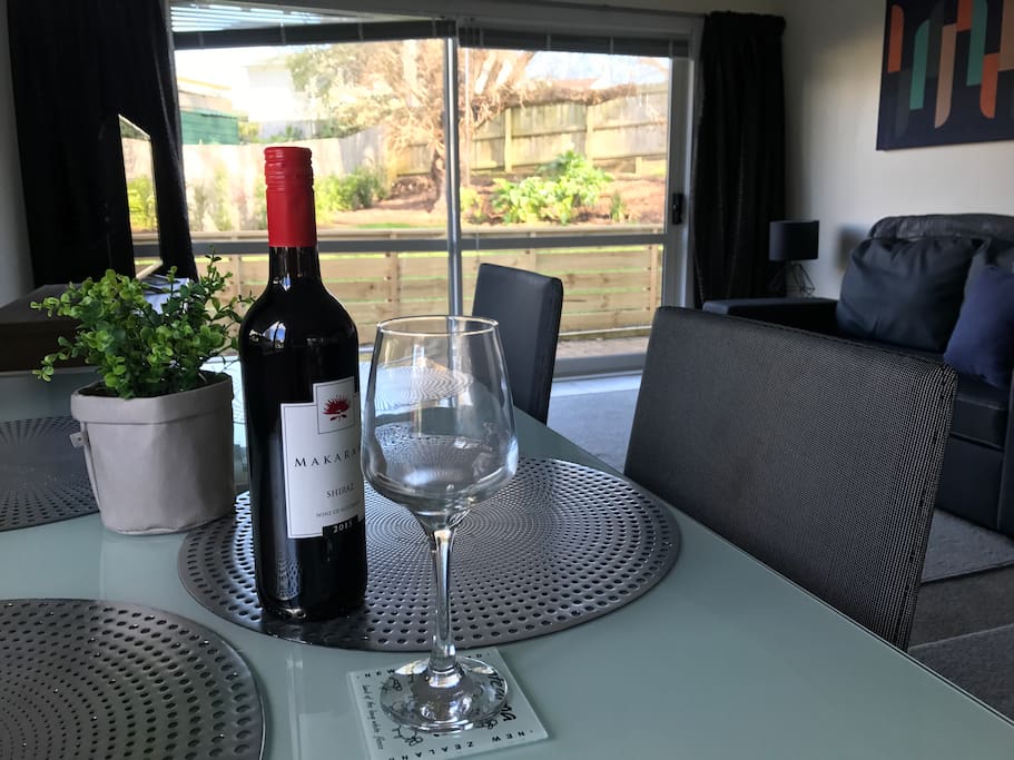 Enjoy a wine and relax while dining, and enjoy the view