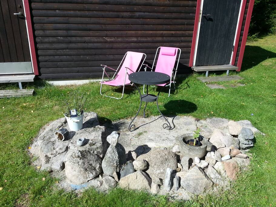 Enjoy a cup of coffee in the sun