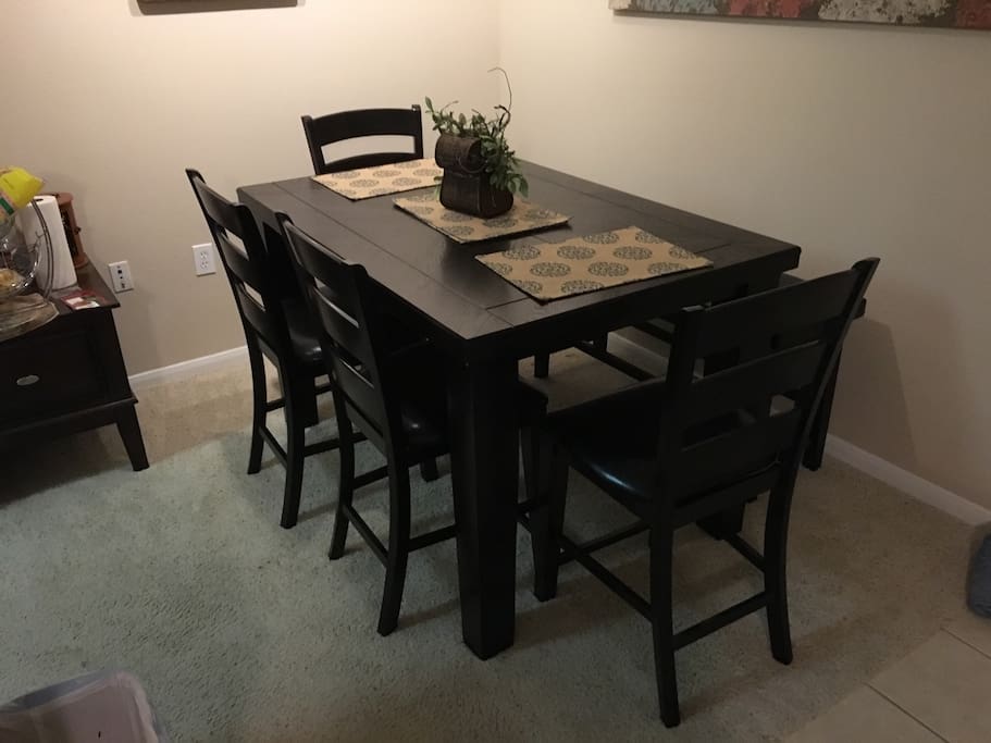 Large dining room table.