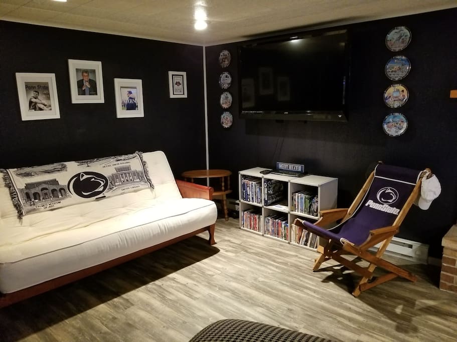 Futon with spring mattress. It is very comfortable.