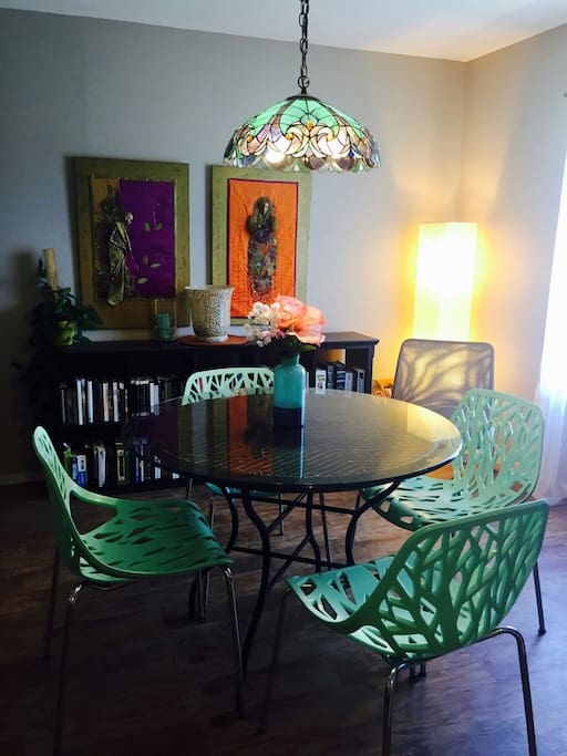 Dining room for meals together, or wine and games.