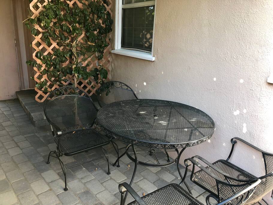 Patio seating set for you to relax in.