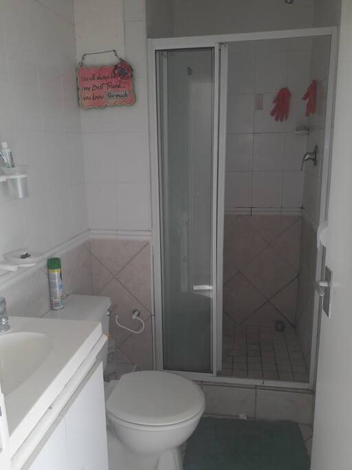 on-suite shower and toilet