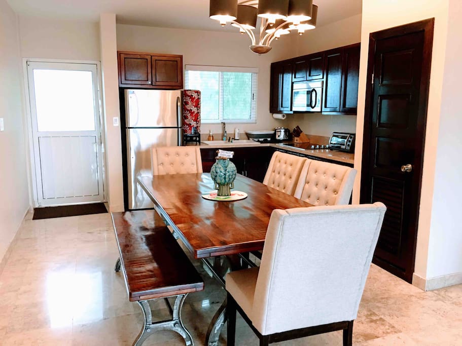 Kitchen and dining area