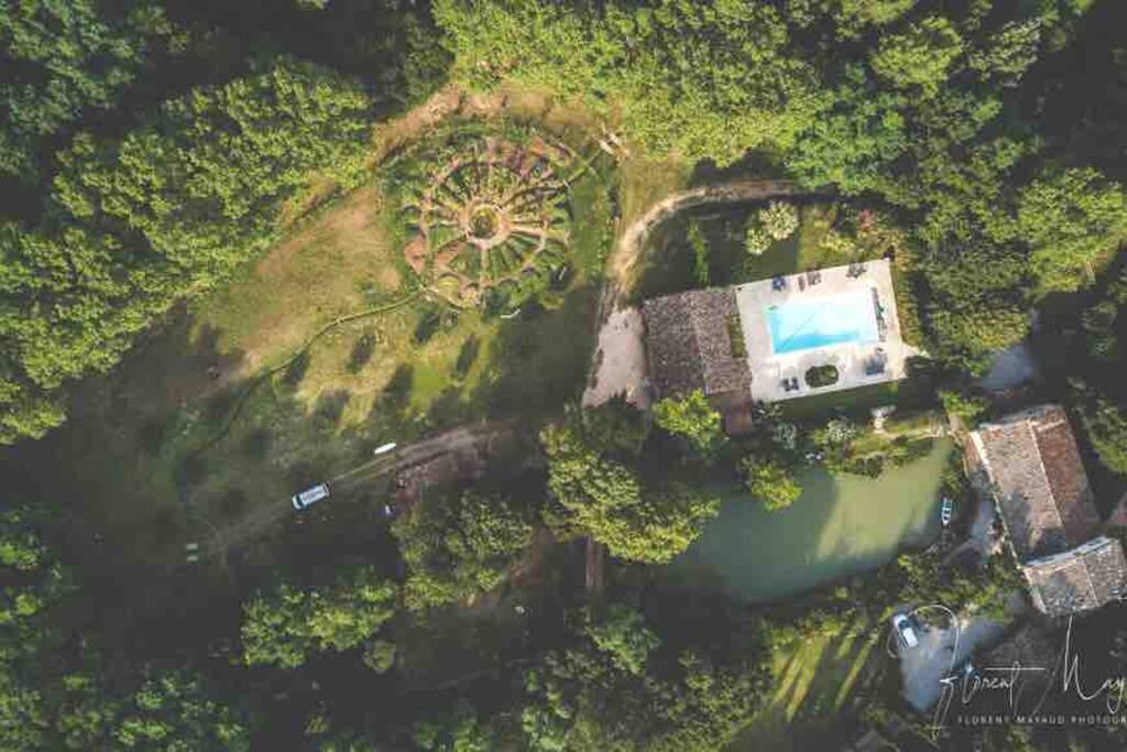 Moulin Haut vu du ciel
