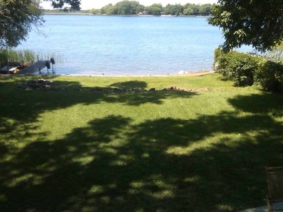 Lake view from the deck for morning coffee