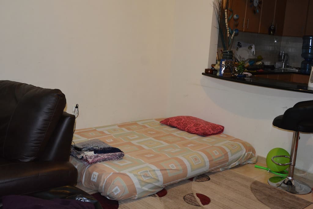 Air Bed new location with Table and Chair