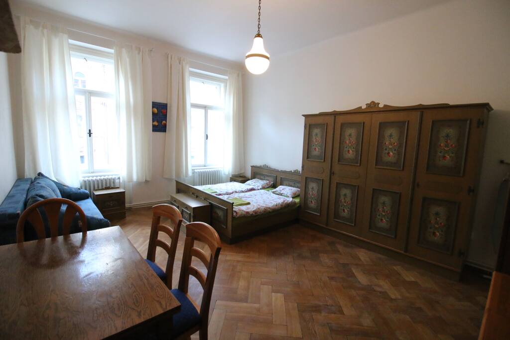 living room , double bed , settee , can sleep 2- 4 pers