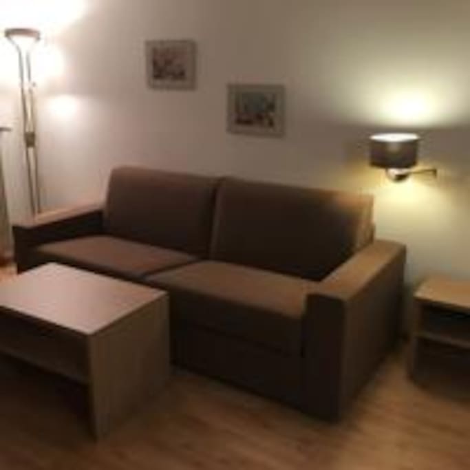 Wohnzimmer mit Doppel-Schlafdivan
