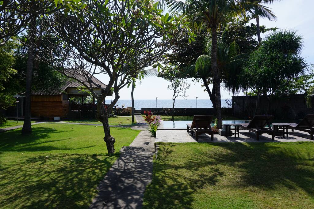 pool and beach view