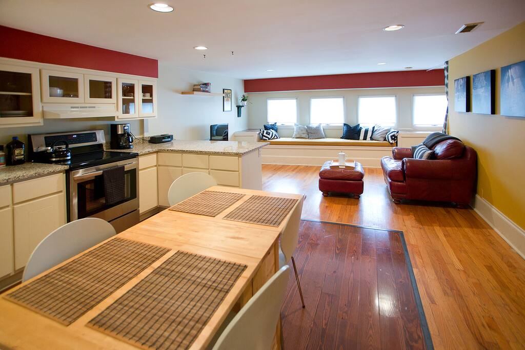 Kitchen and living room