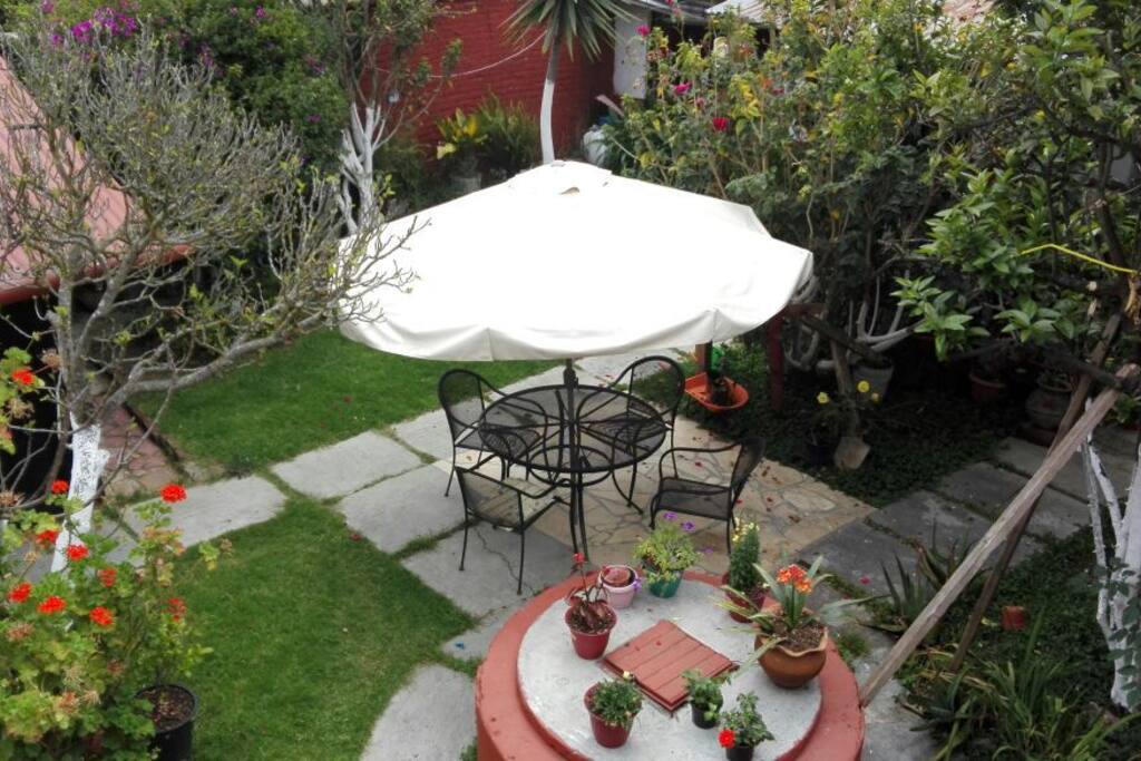 vista del JARDÍN es el distribuidor de los espacios compartidos