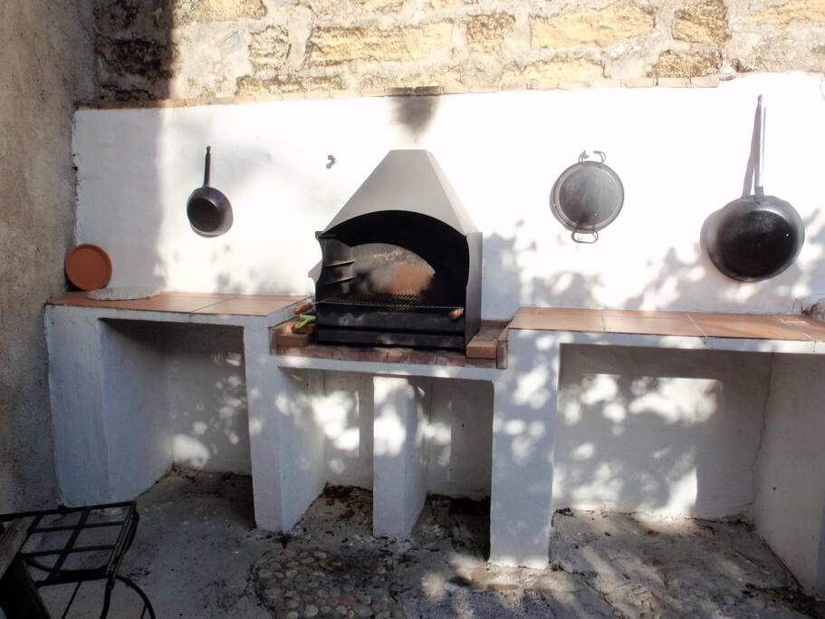 BBQ op de binnenplaats